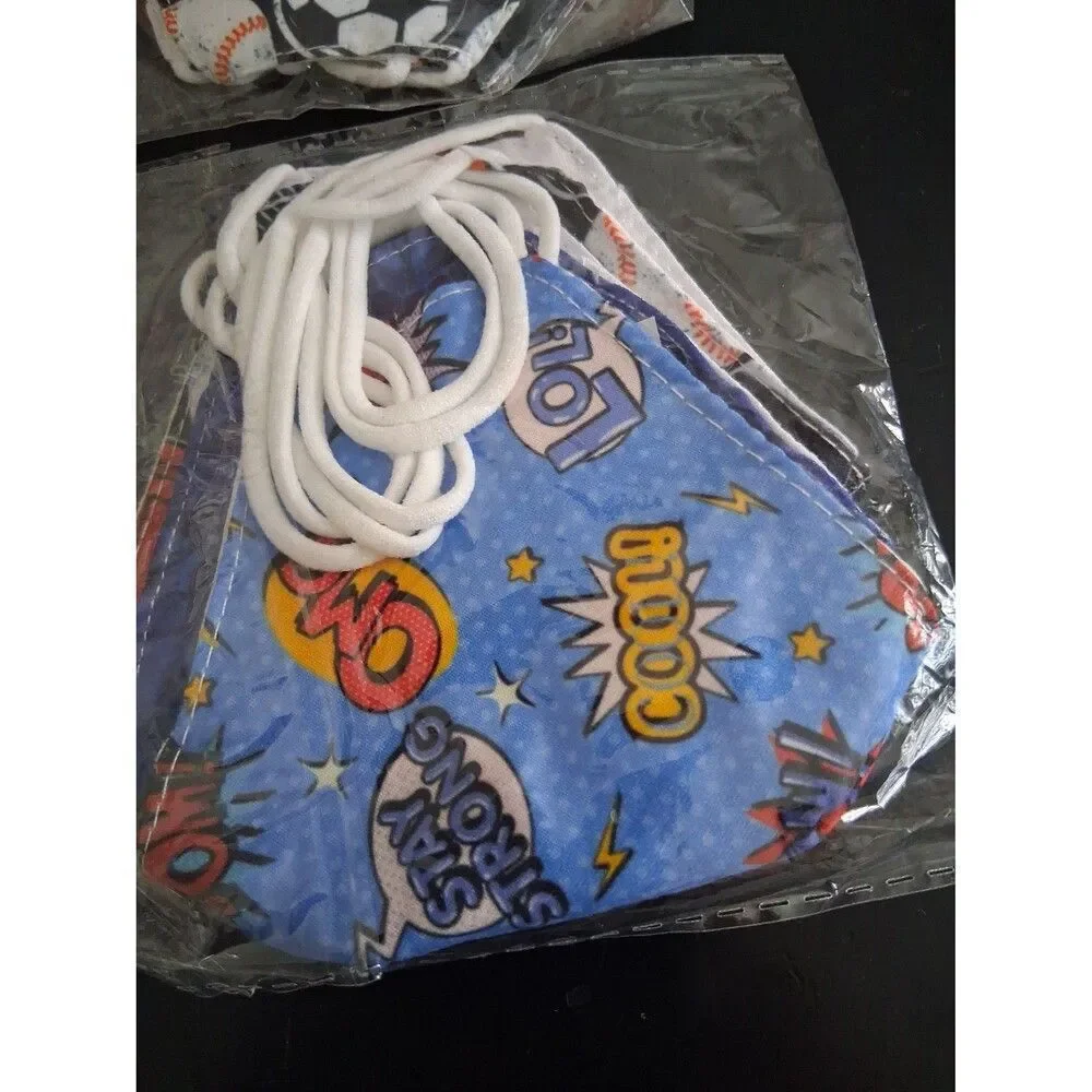 12 Boys Kids Face Mask 3 Designs Brand New Sports Super Hero's Balls NWT